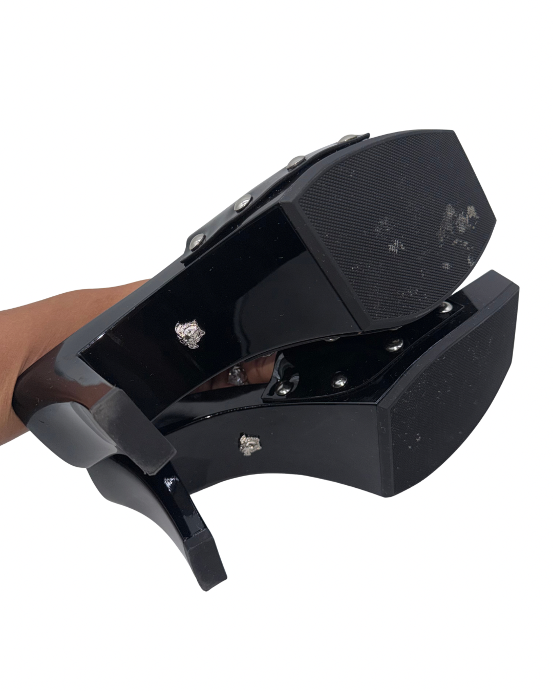 Versace Black Heel Sandal