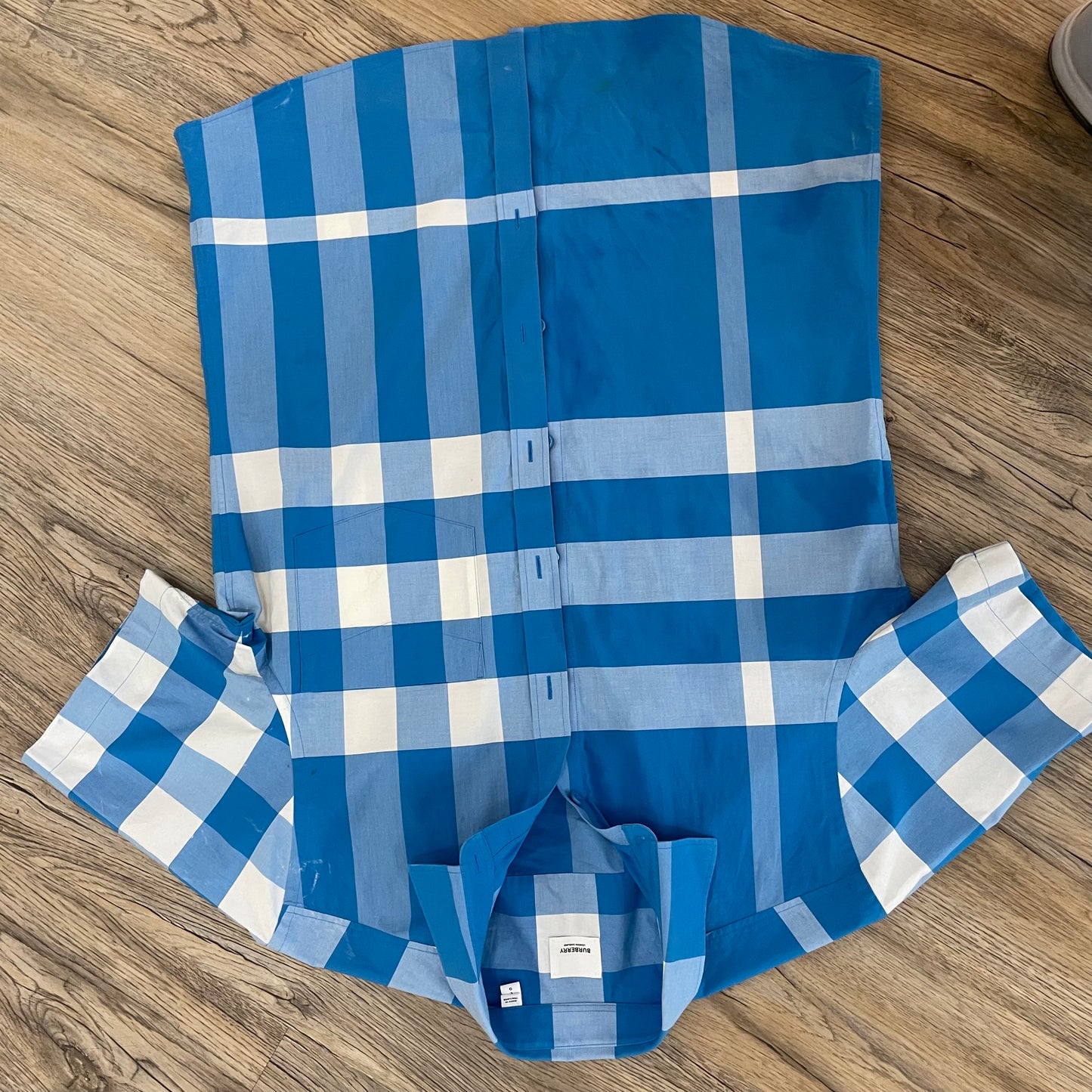 Burberry Blue Button up Shirt