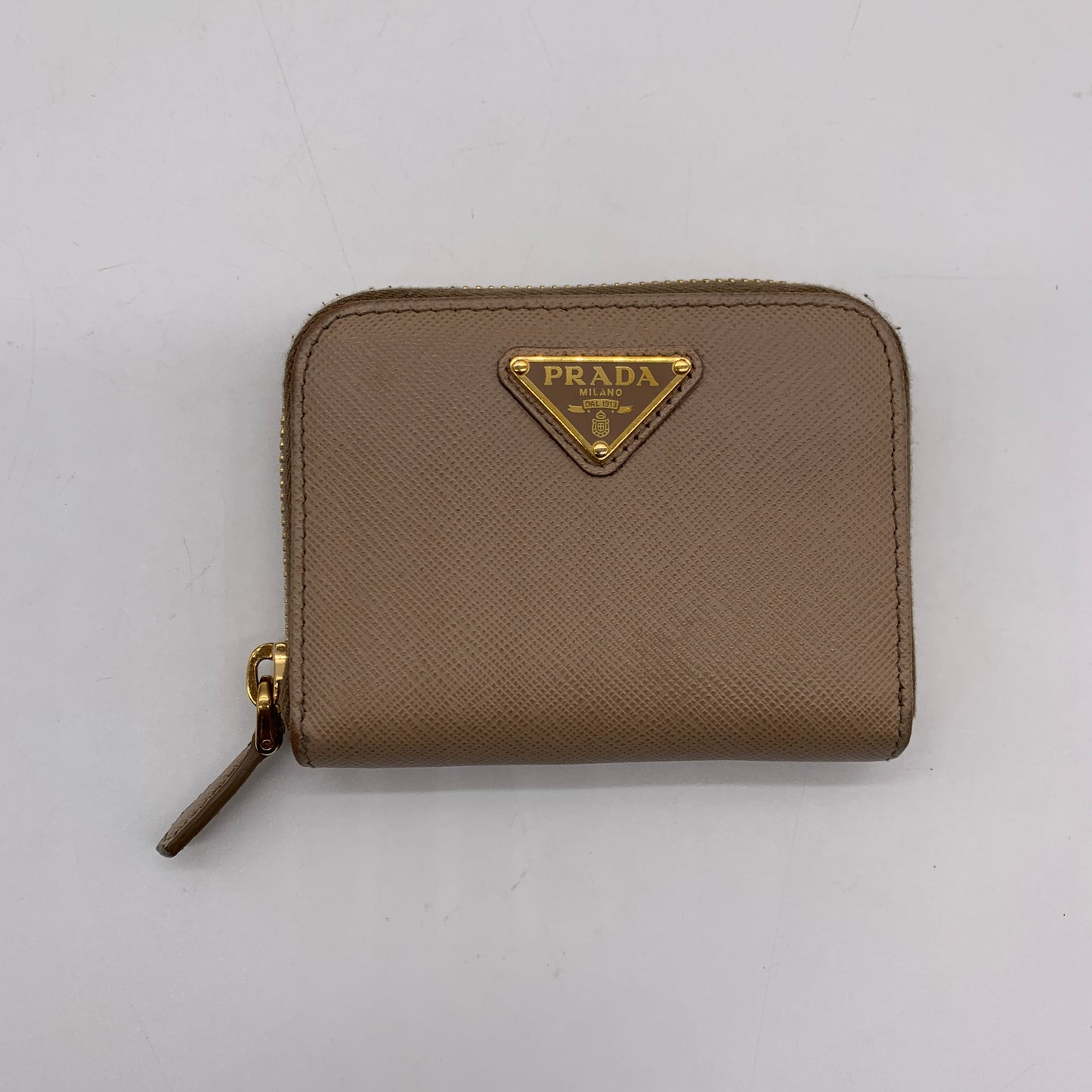 Prada Creme Zip-Around Wallet