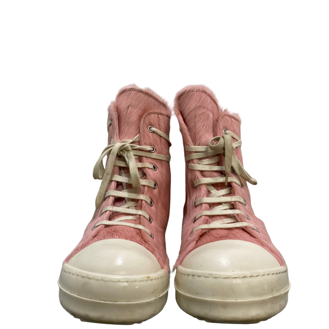 Rick Owens Hi-Top Pony Hair Sneaker