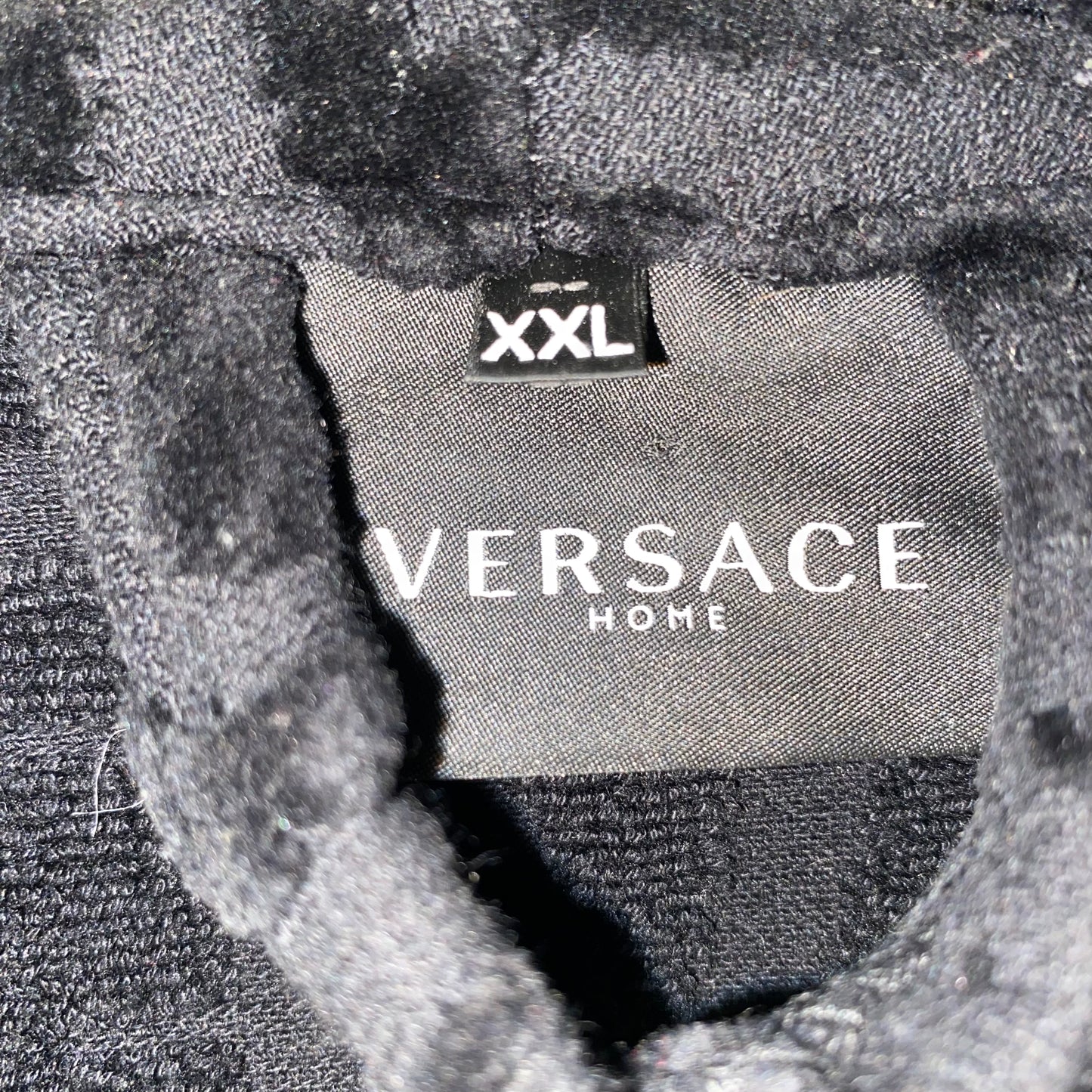 Versace Black Baroque Bath Robe