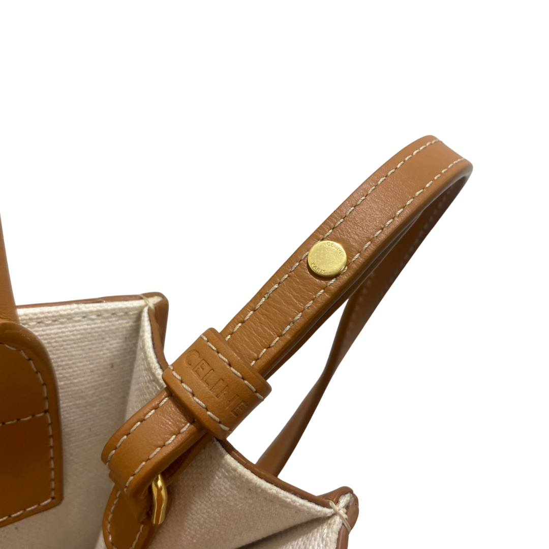 Celine Canvas/Leather Mini Tote Bag