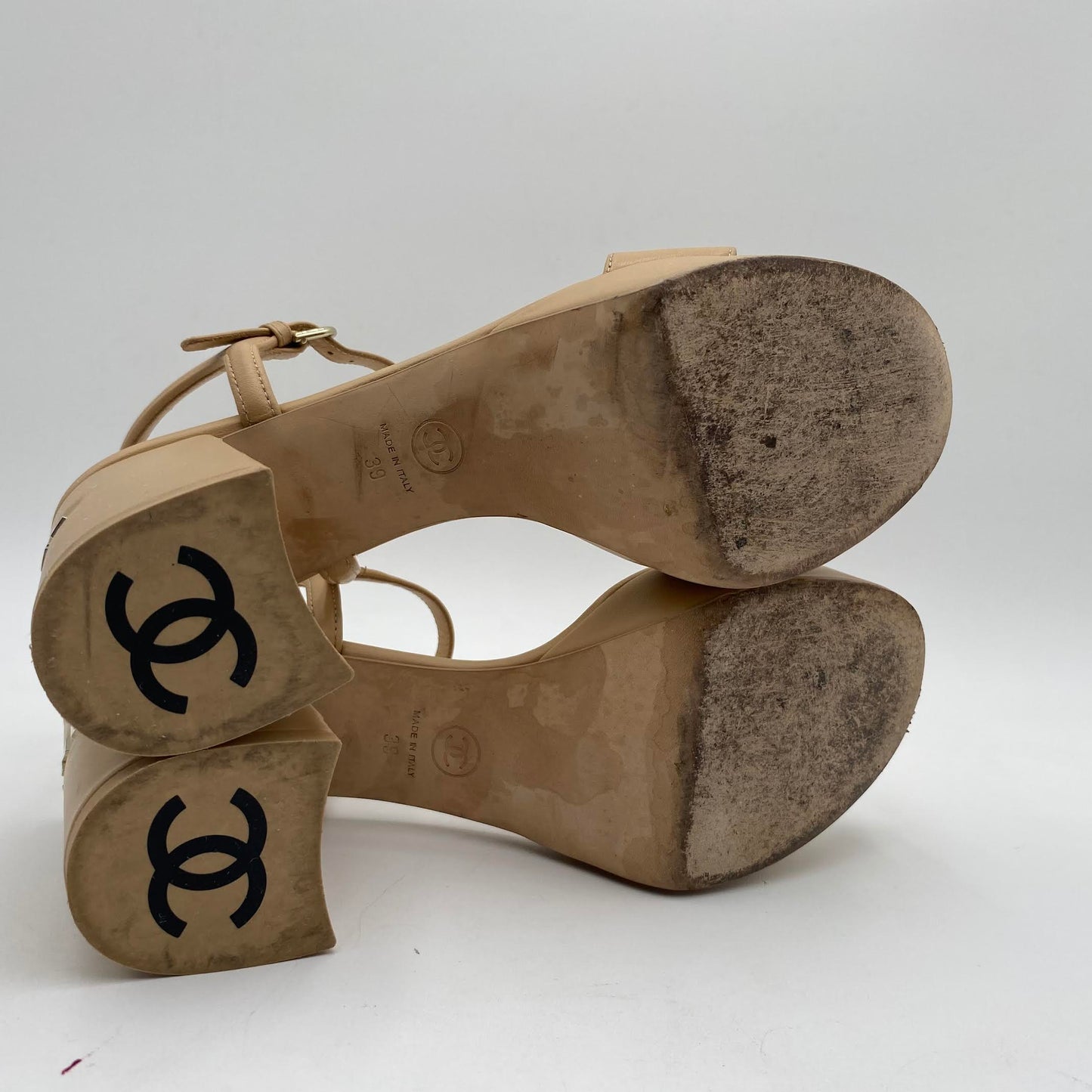 Chanel Leather Platform Heels
