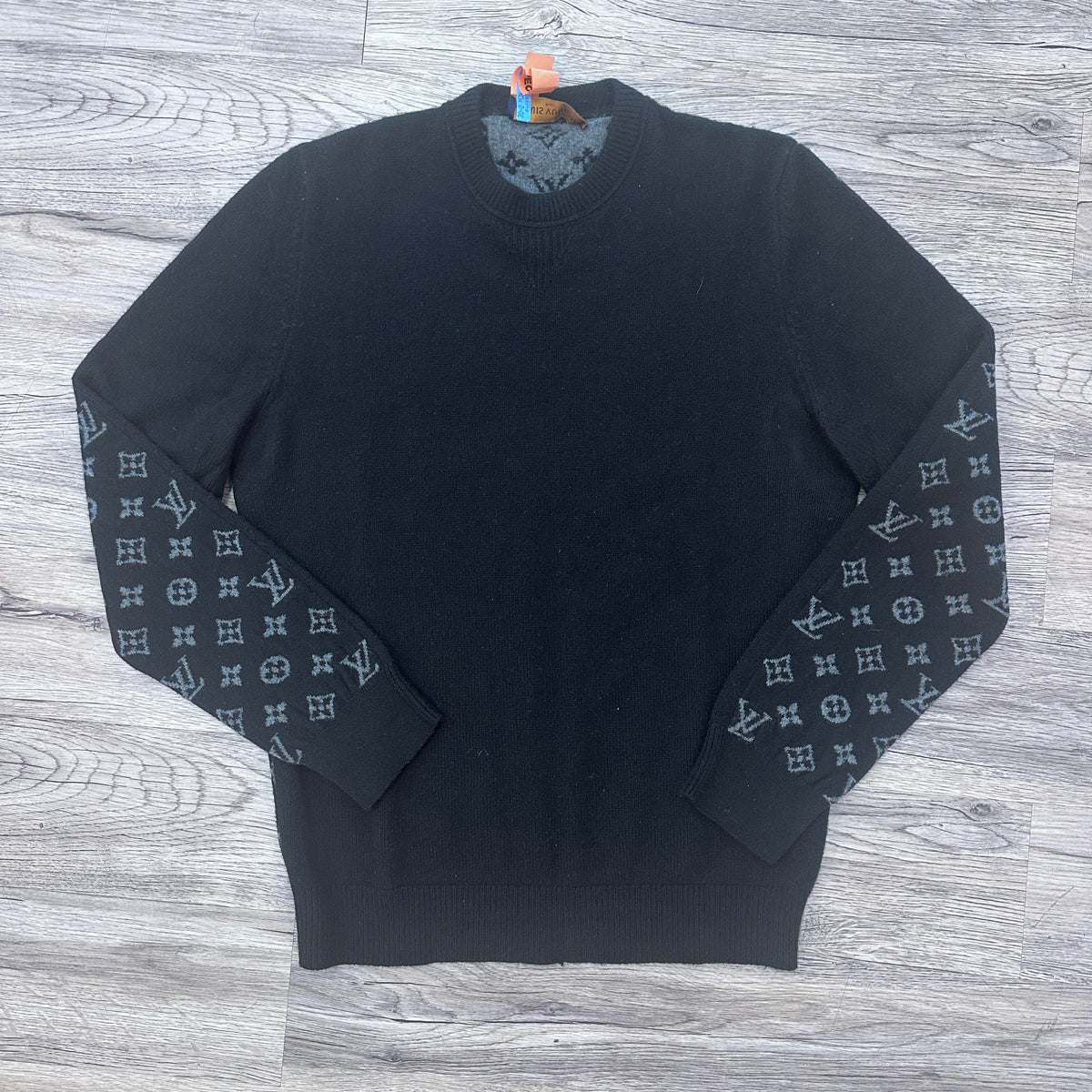 Louis Vuitton Black Monogram Cashmere Sweater RCR Luxury Boutique