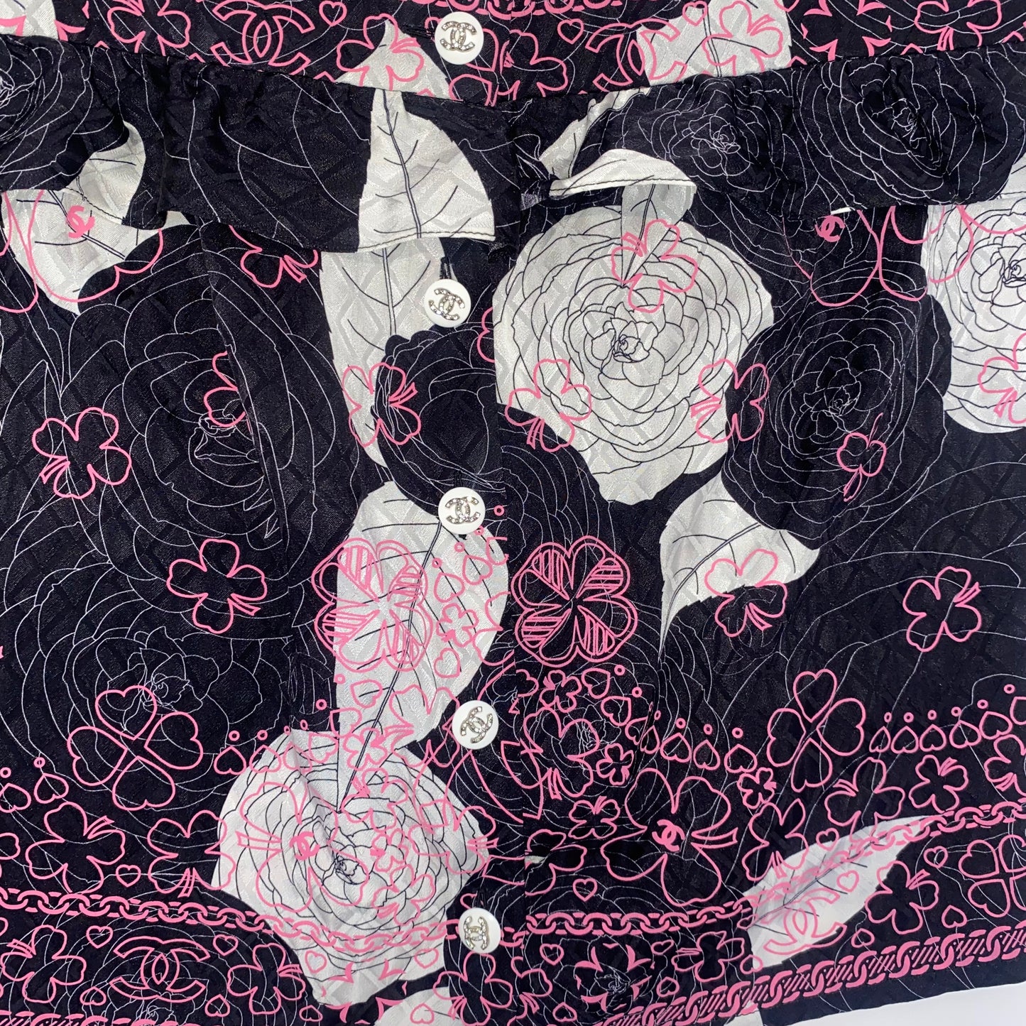 Chanel Flower Silk Top
