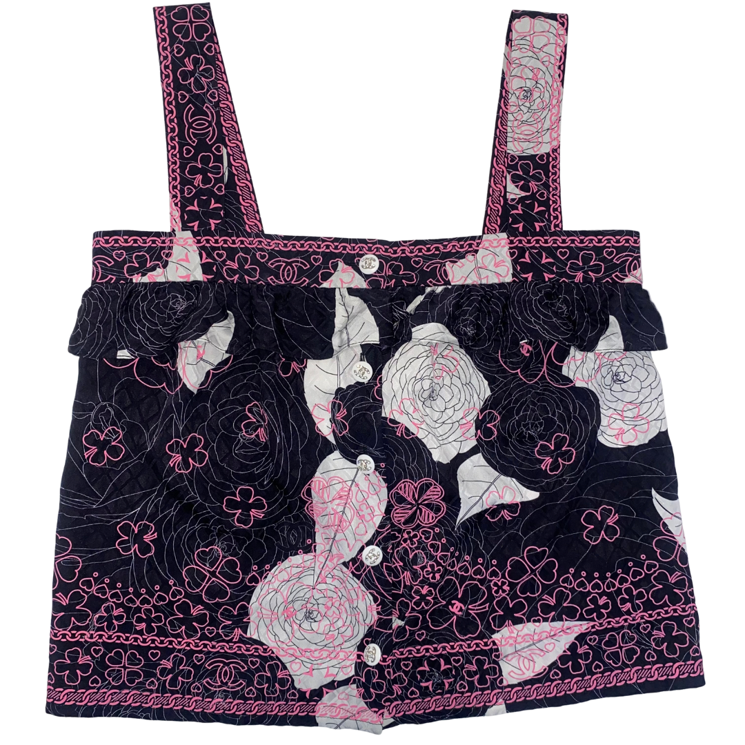Chanel Flower Silk Top