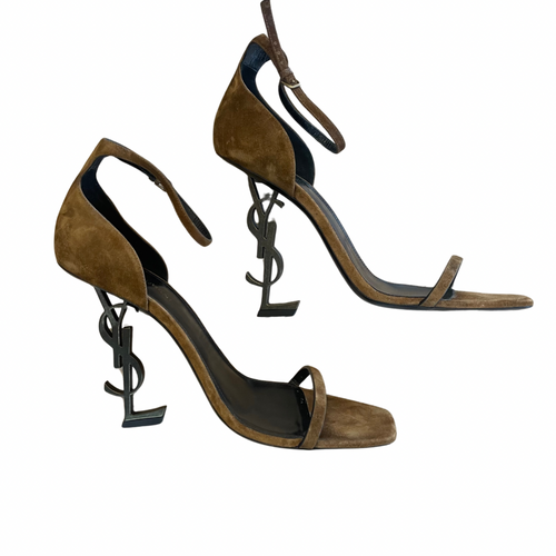 Yves Saint Laurent Brown Suede Heel