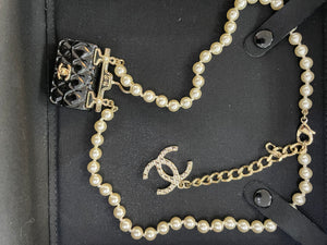 Chanel Black Pearl Necklace