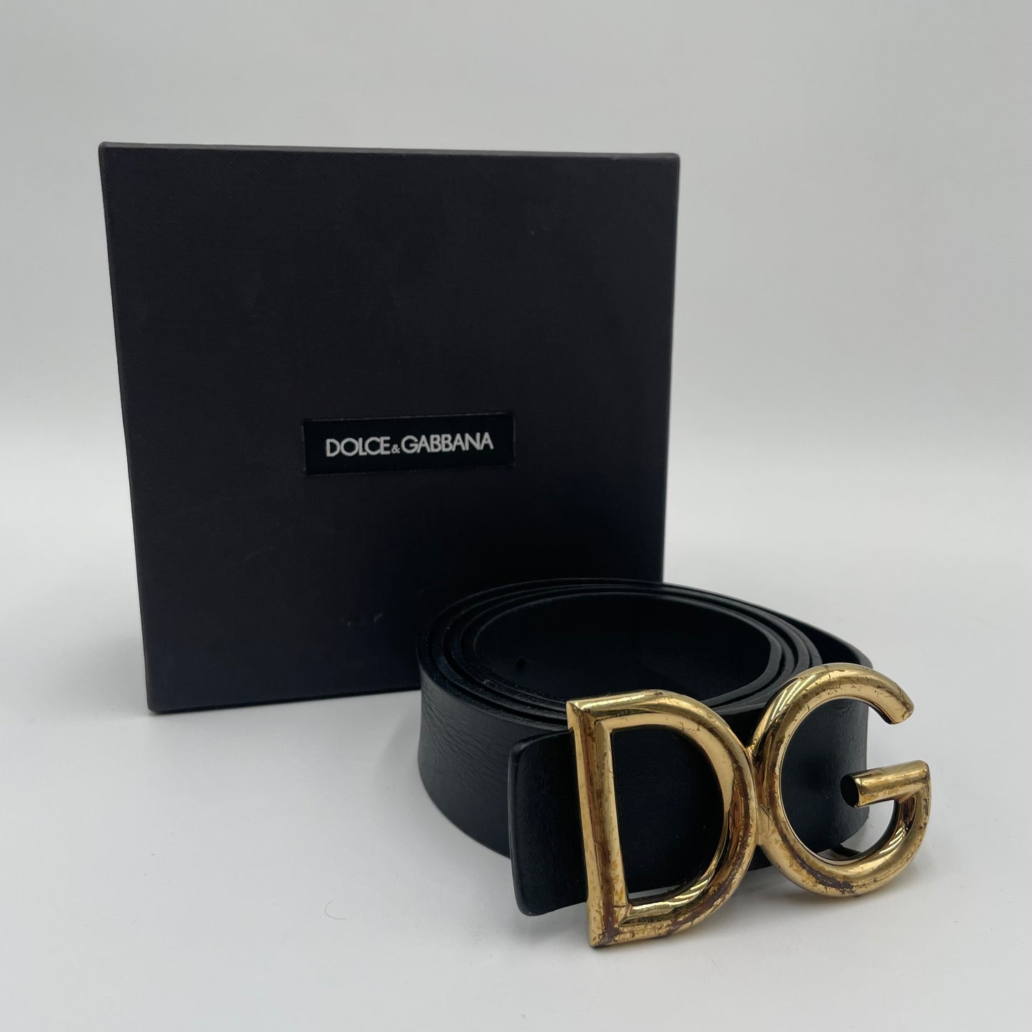 Dolce & Gabbana Black Leather Belt