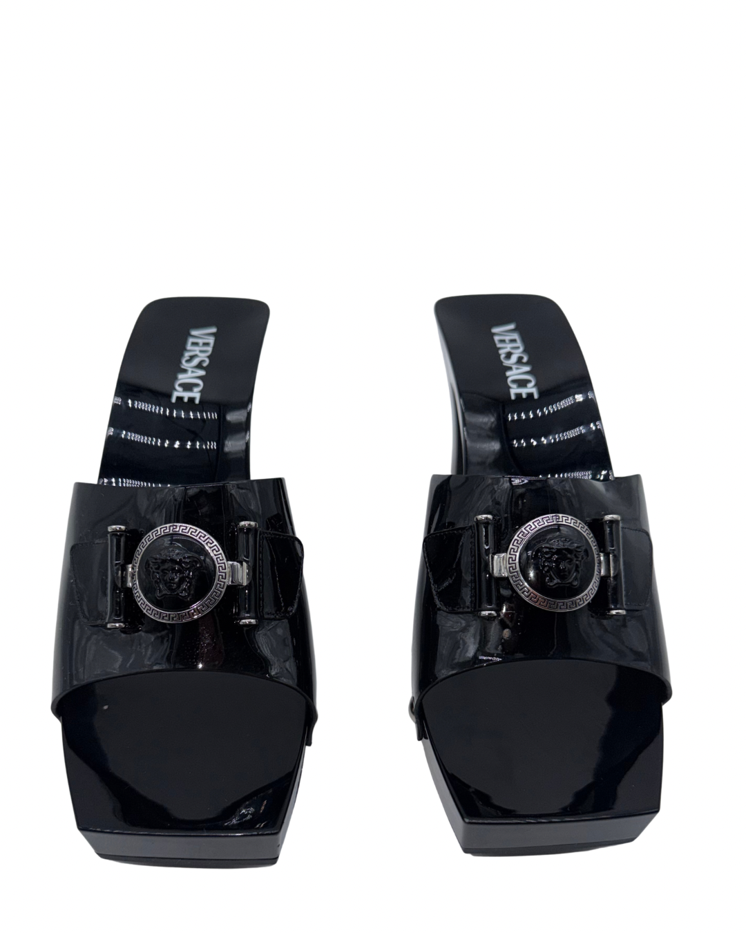 Versace Black Heel Sandal