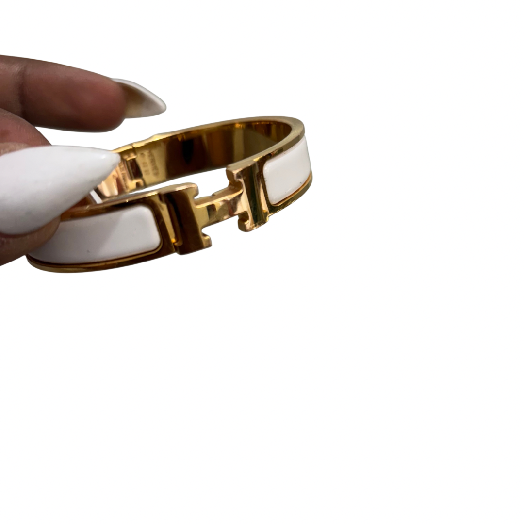 Hermes White Bracelet