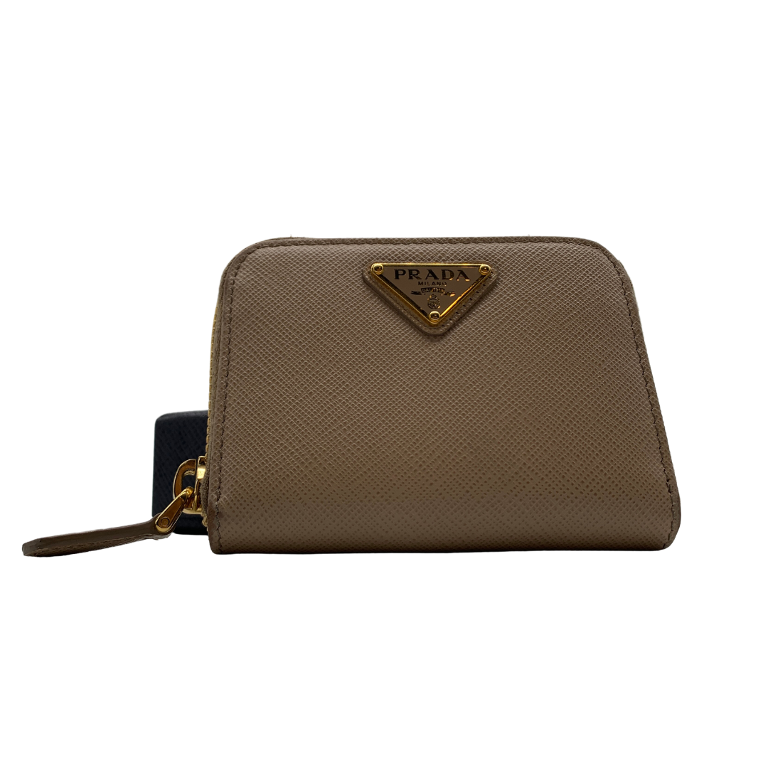 Prada Creme Zip-Around Wallet