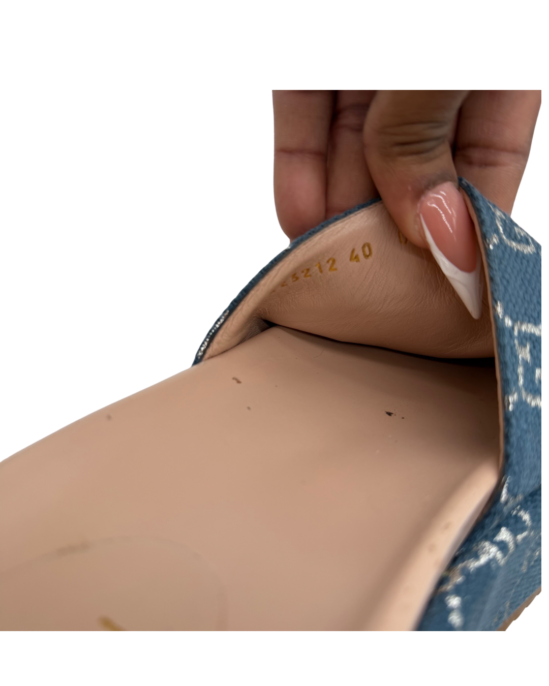 Gucci Blue Denim Platform Sandals