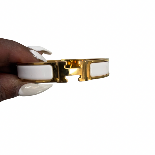 Hermes White Bracelet