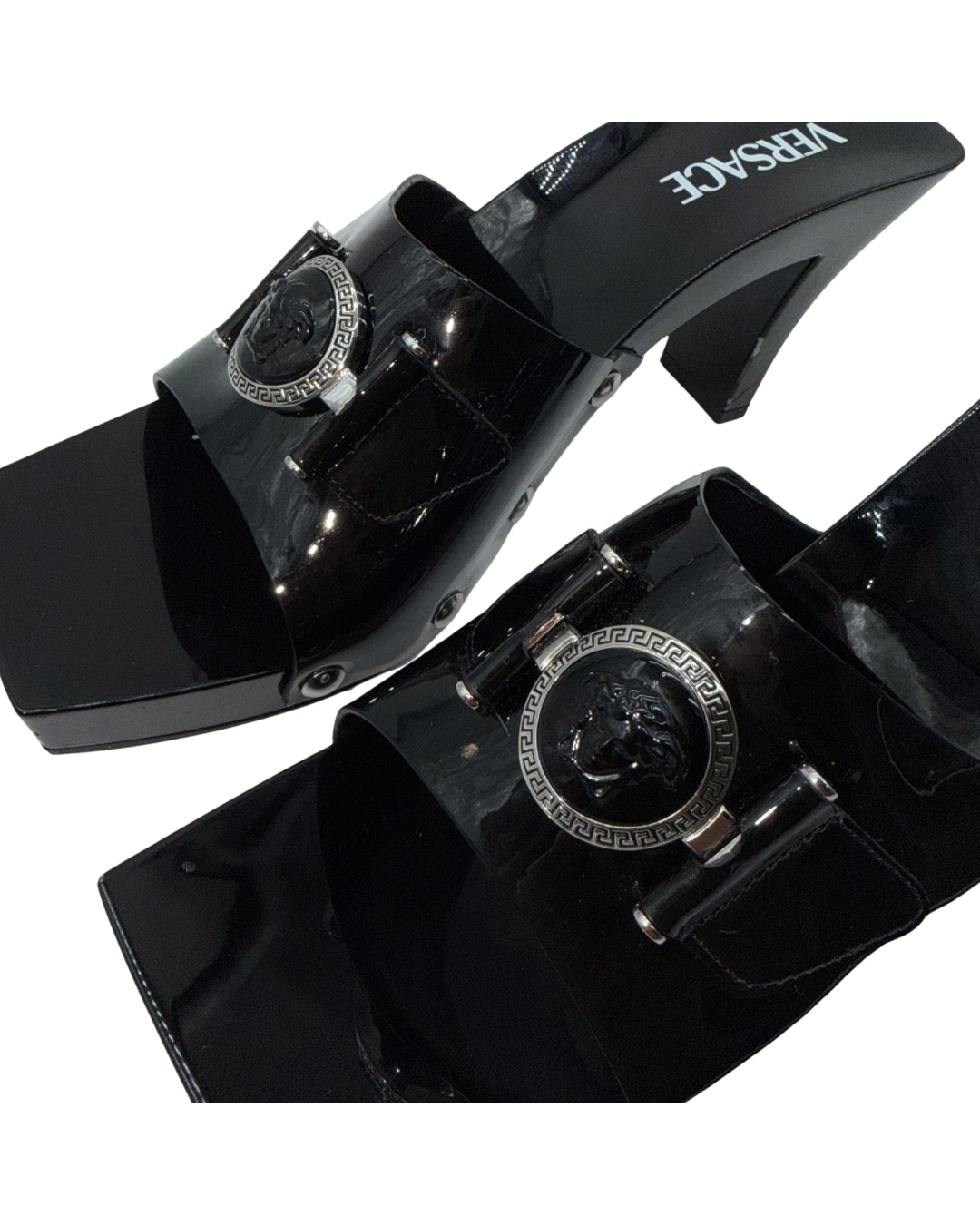 Versace Black Heel Sandal