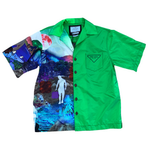 Load image into Gallery viewer, Prada Men’s Green Double Match Re-Nylon Shirt