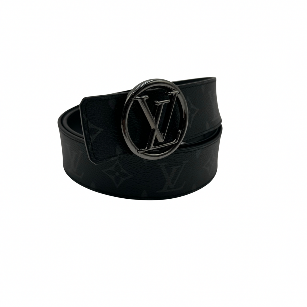 Black Louis Vuitton Monogram Eclipse Belt
