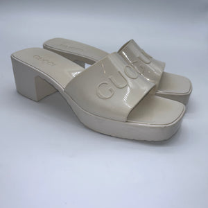 Gucci White Rubber Sandals
