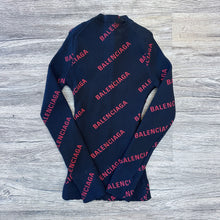 Load image into Gallery viewer, Balenciaga Black/Red Logo-Printed Shirt