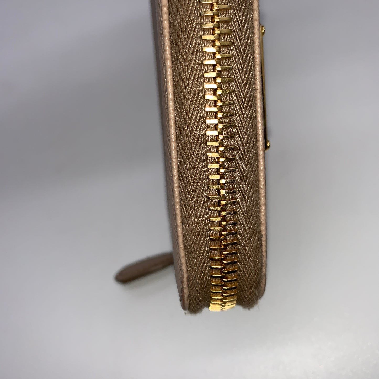 Prada Creme Zip-Around Wallet