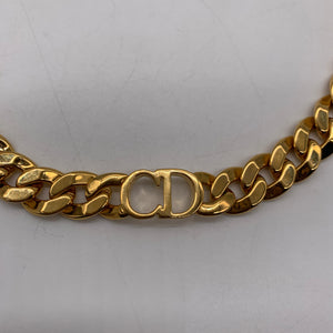 Dior Gold Logo Choker Necklace