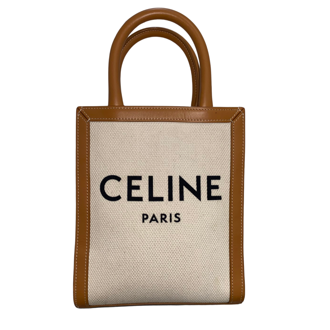 Celine Canvas/Leather Mini Tote Bag