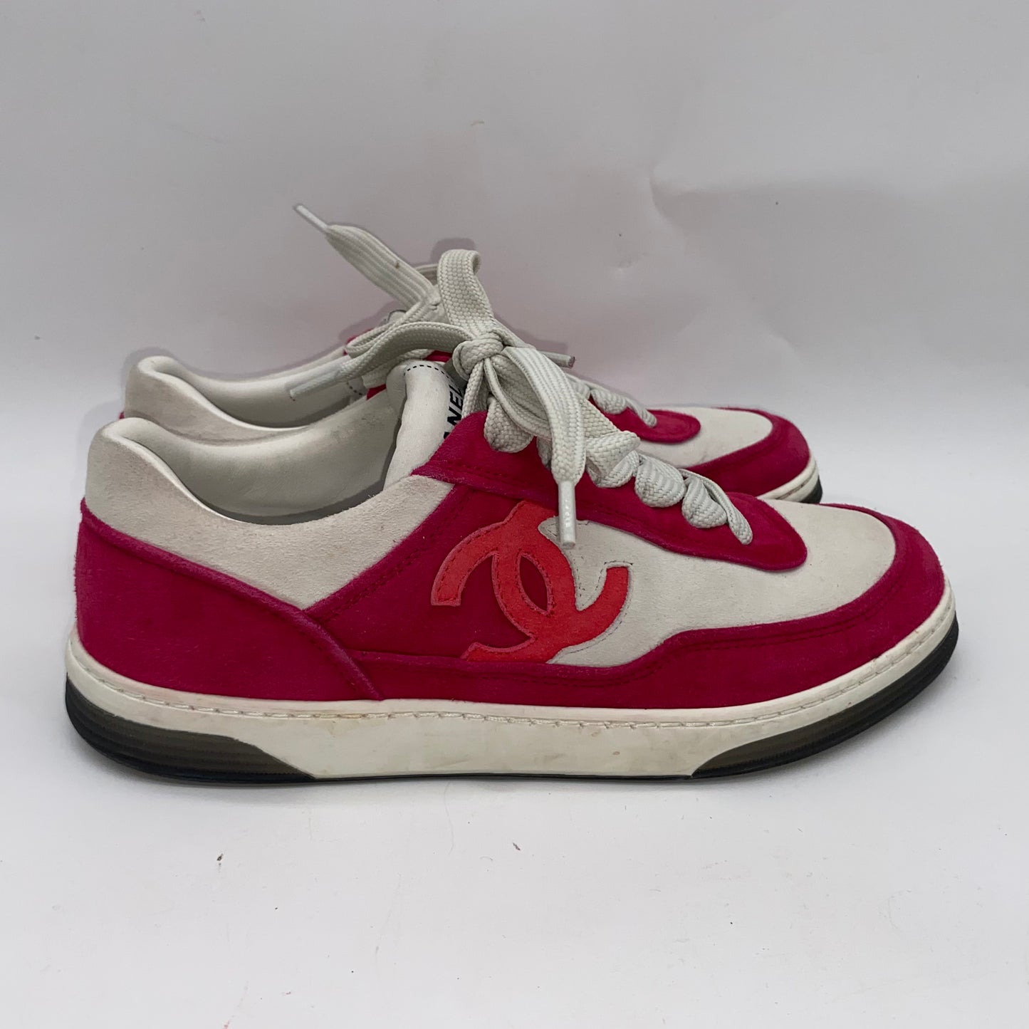 Chanel Pink/White Sneakers