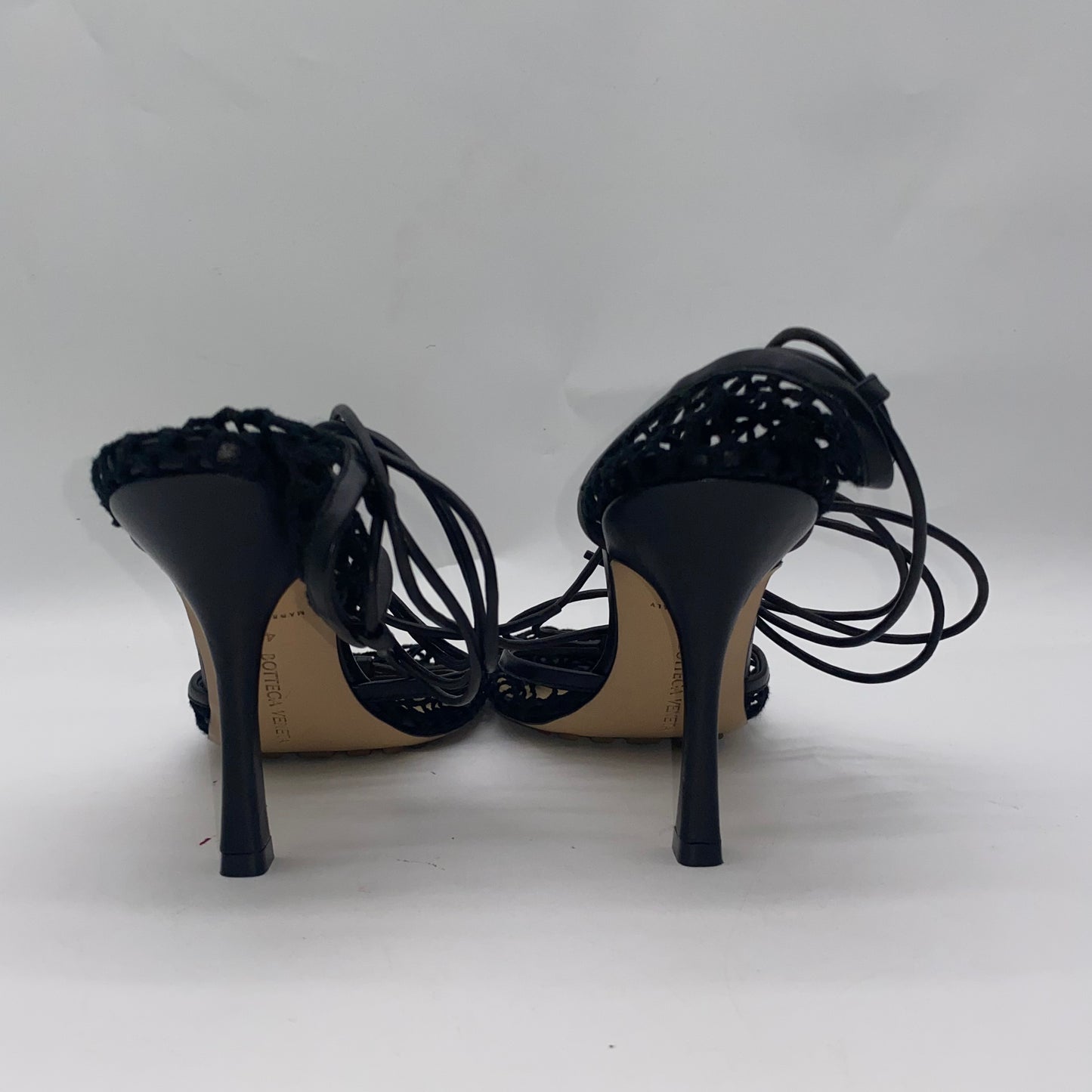 Bottega Veneta Black Mesh Heels