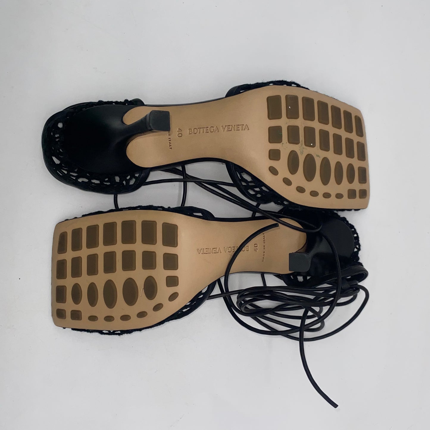 Bottega Veneta Black Mesh Heels