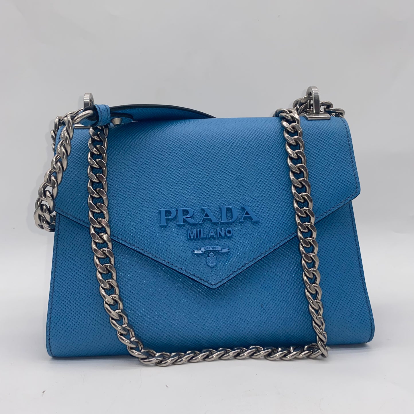Prada Blue Leather Crossbody