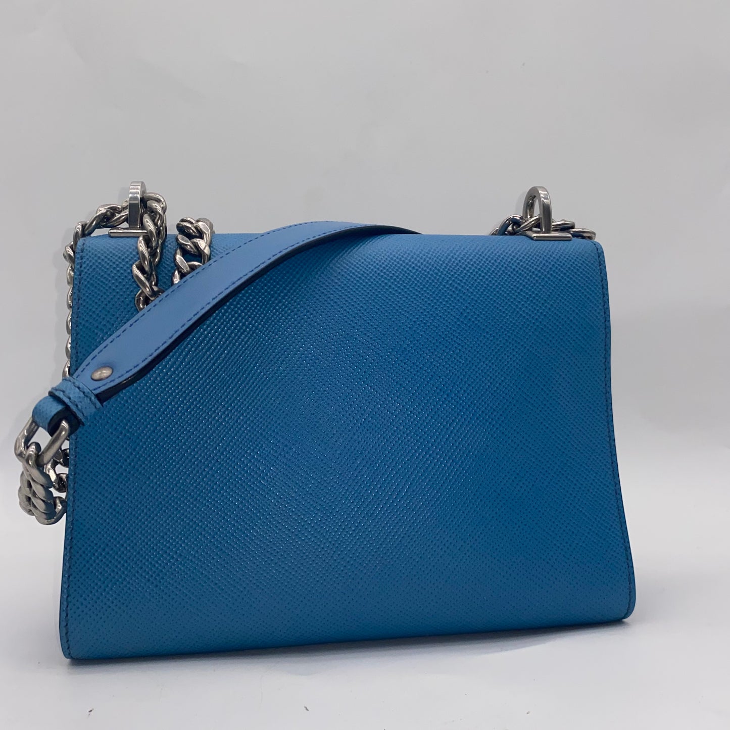 Prada Blue Leather Crossbody