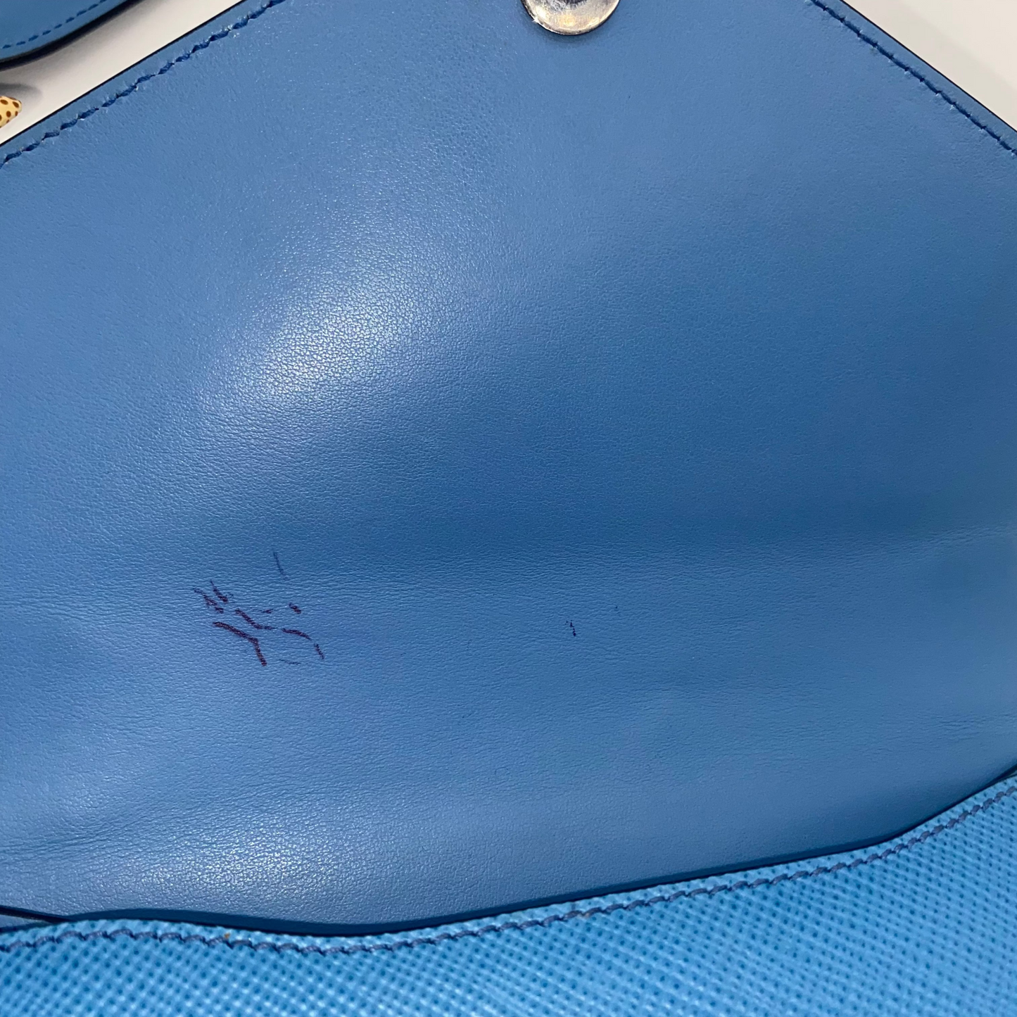 Prada Blue Leather Crossbody