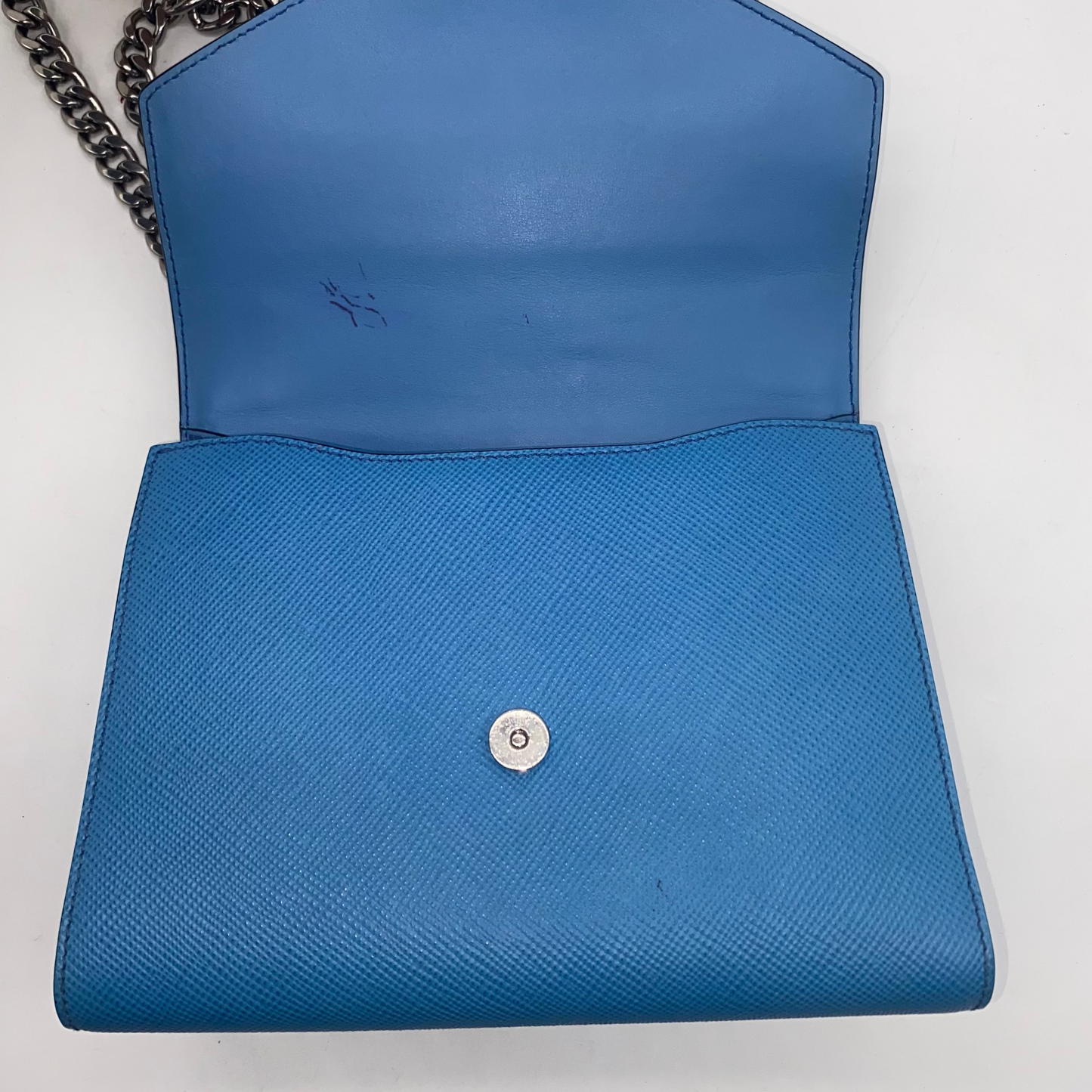 Prada Blue Leather Crossbody