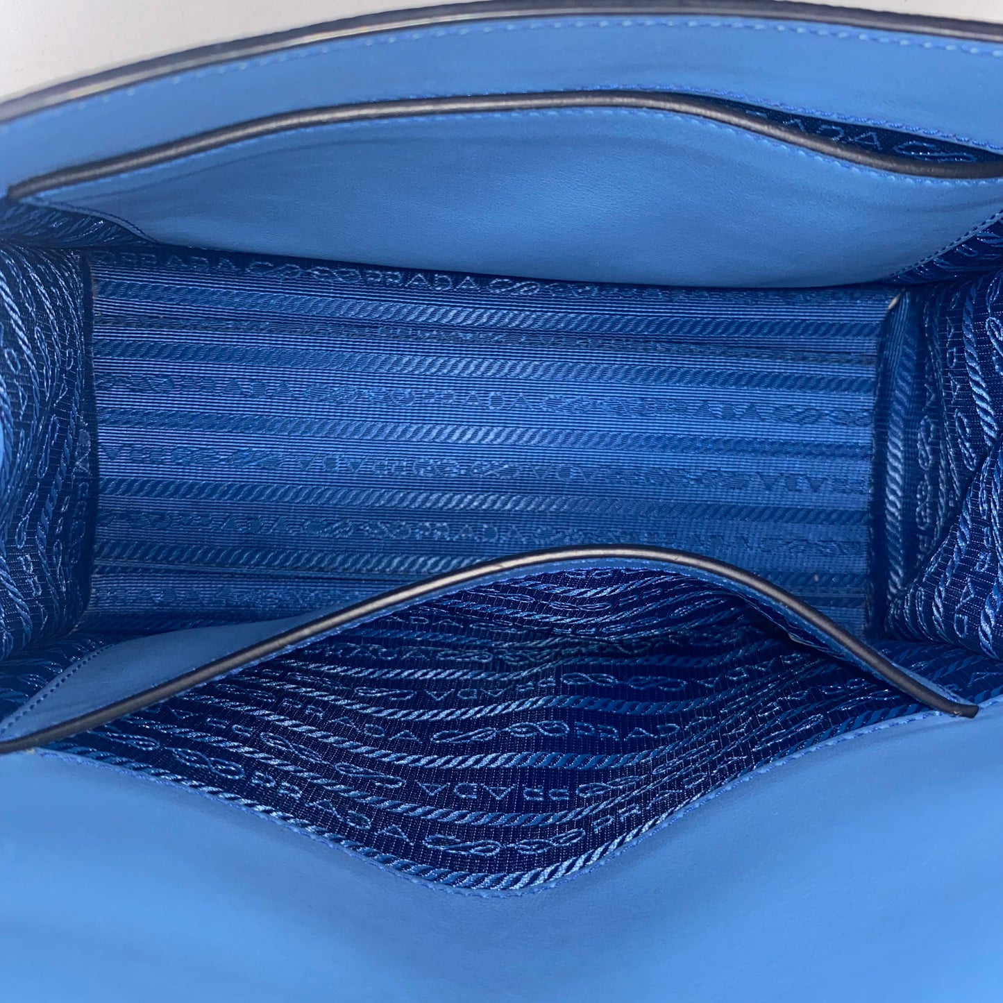 Prada Blue Leather Crossbody