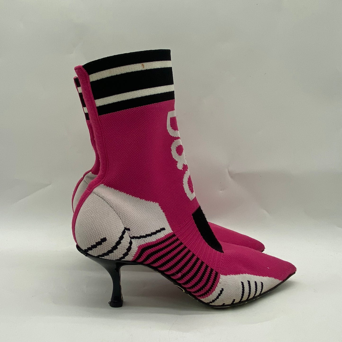 Dolce & Gabbana Pink Knit Boots