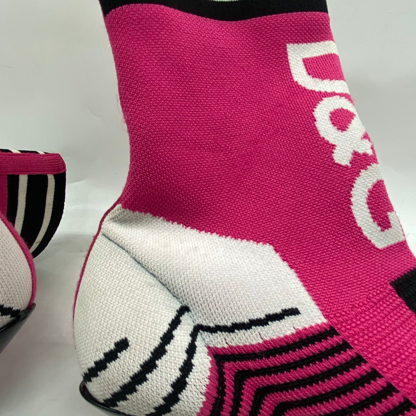 Dolce & Gabbana Pink Knit Boots