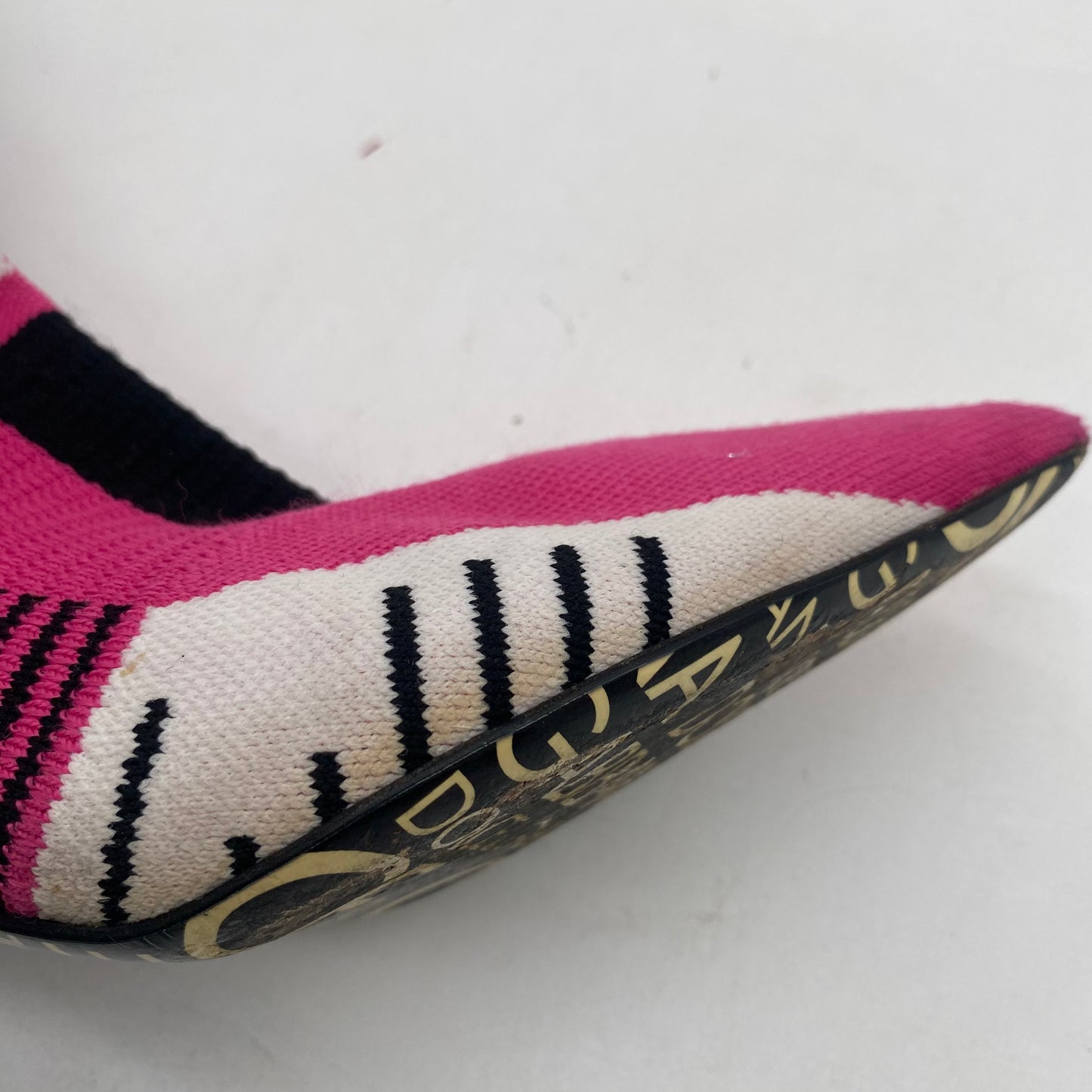 Dolce & Gabbana Pink Knit Boots