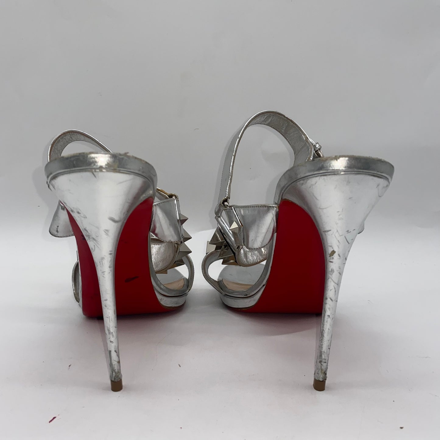 Christian Louboutin Silver Studded Heels