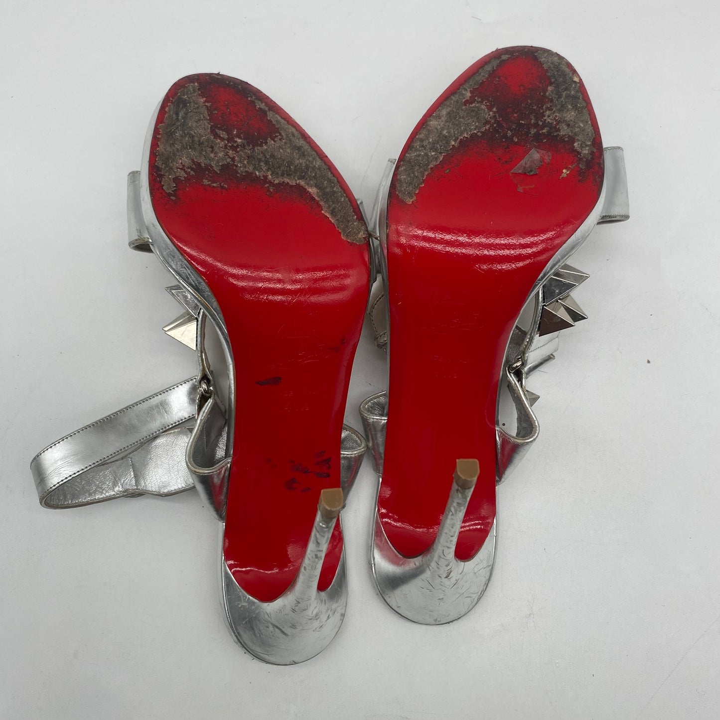 Christian Louboutin Silver Studded Heels