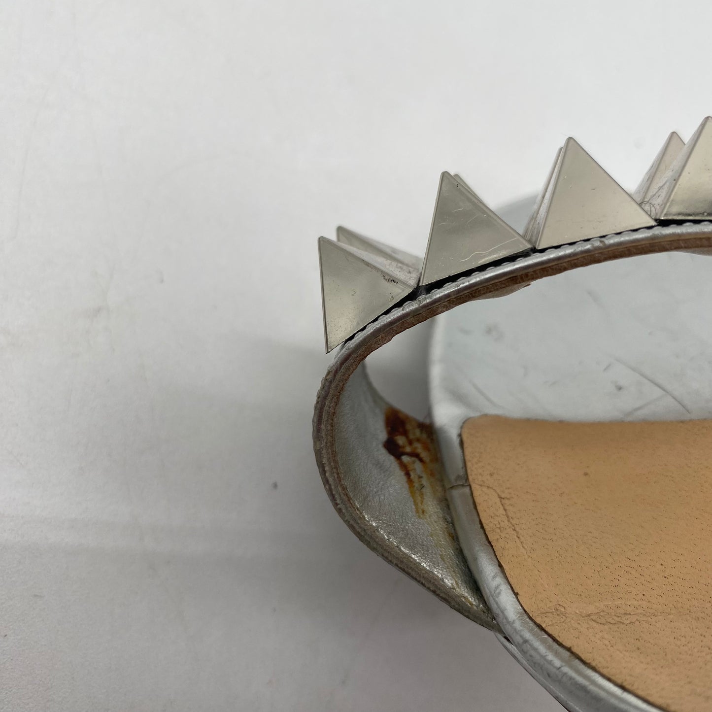 Christian Louboutin Silver Studded Heels