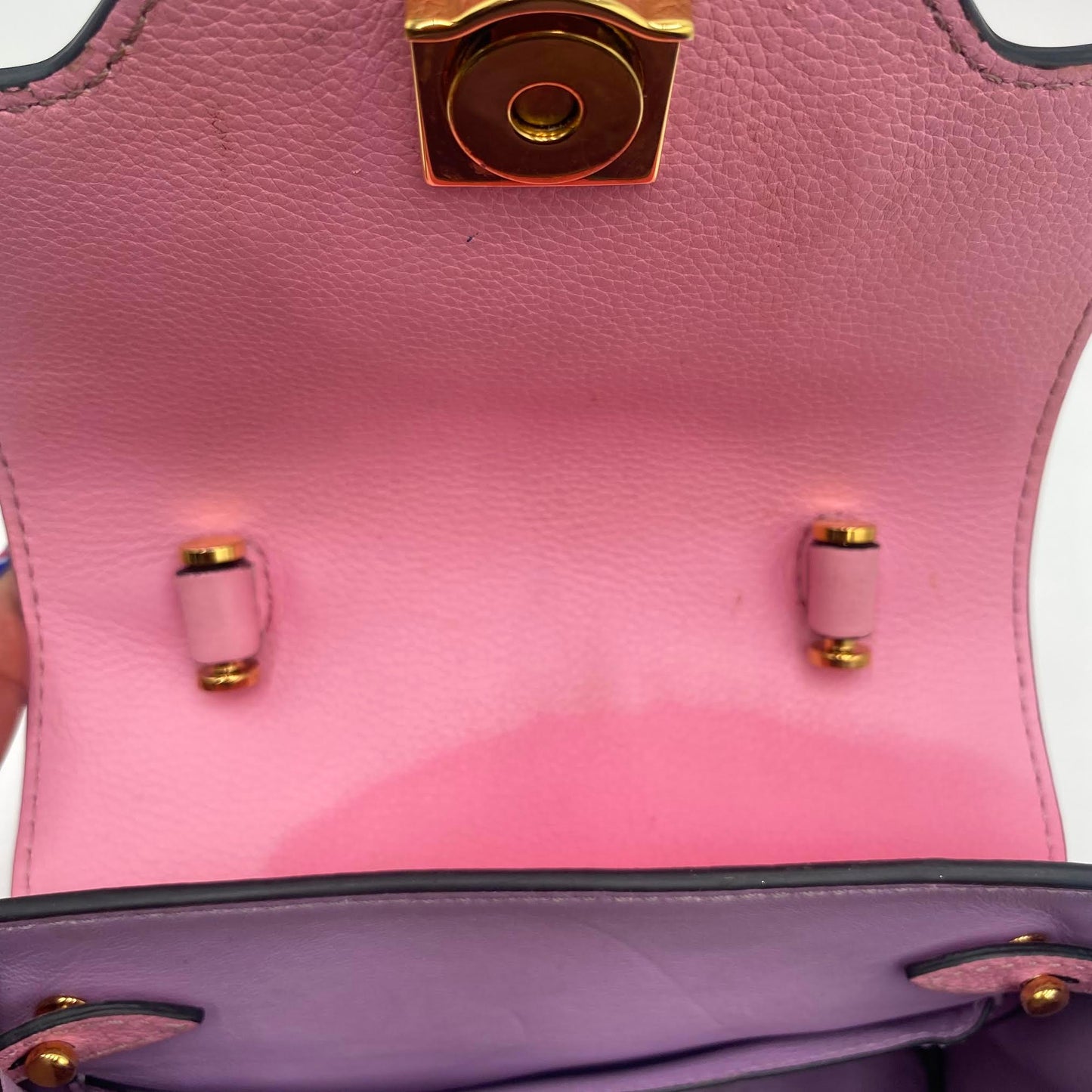 Versace Pink Top Handle Bag