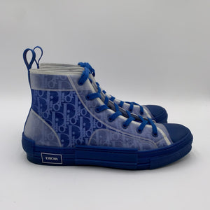 Dior Monogram Blue Print Hightop Sneakers