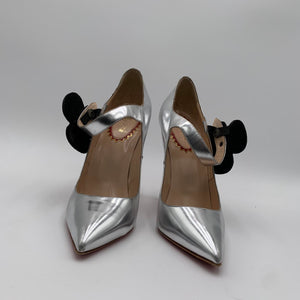 Christian Louboutin Silver Pointed Pump