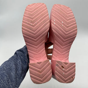 Gucci Pink Rubber Sandals