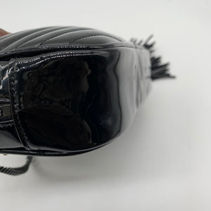 YSL Black Patent Leather Crossbody Bag