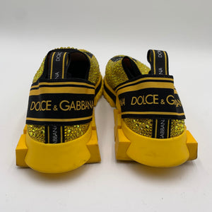 Dolce & Gabbana Yellow Sorrento Crystal Sneaker