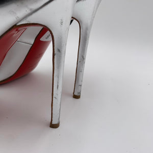 Christian Louboutin Silver Pointed Pump