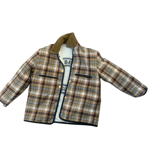 Burberry Plaid Reversible Puff Jacket W/Garment Bag