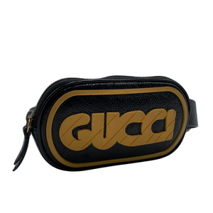 Gucci Black/Yellow Leather Waist Bag