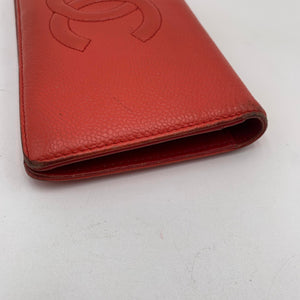 Chanel Red Caviar Flap Wallet